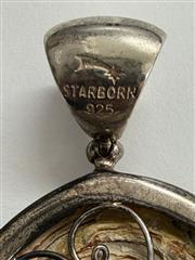 Starborn Creations Sterling Silver Pelican Starfish Shell Pendant 28.4G